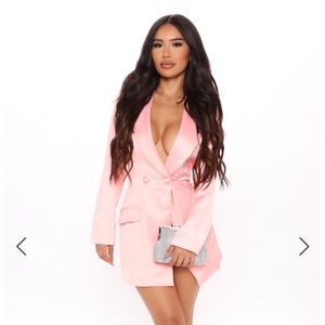 Fashion Nova Pink Blazer Dress
